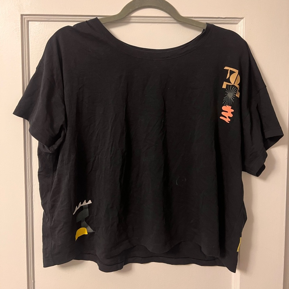Lululemon x Justin Broadbent Toronto Black Crop Top
